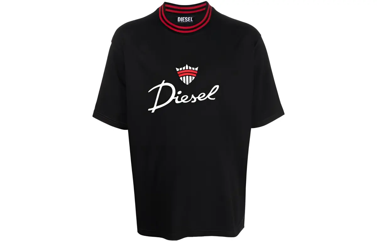 DIESEL Logo embroidered Cotton T shirt