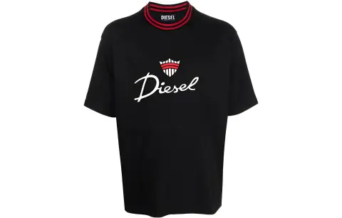 DIESEL Logo embroidered Cotton T shirt