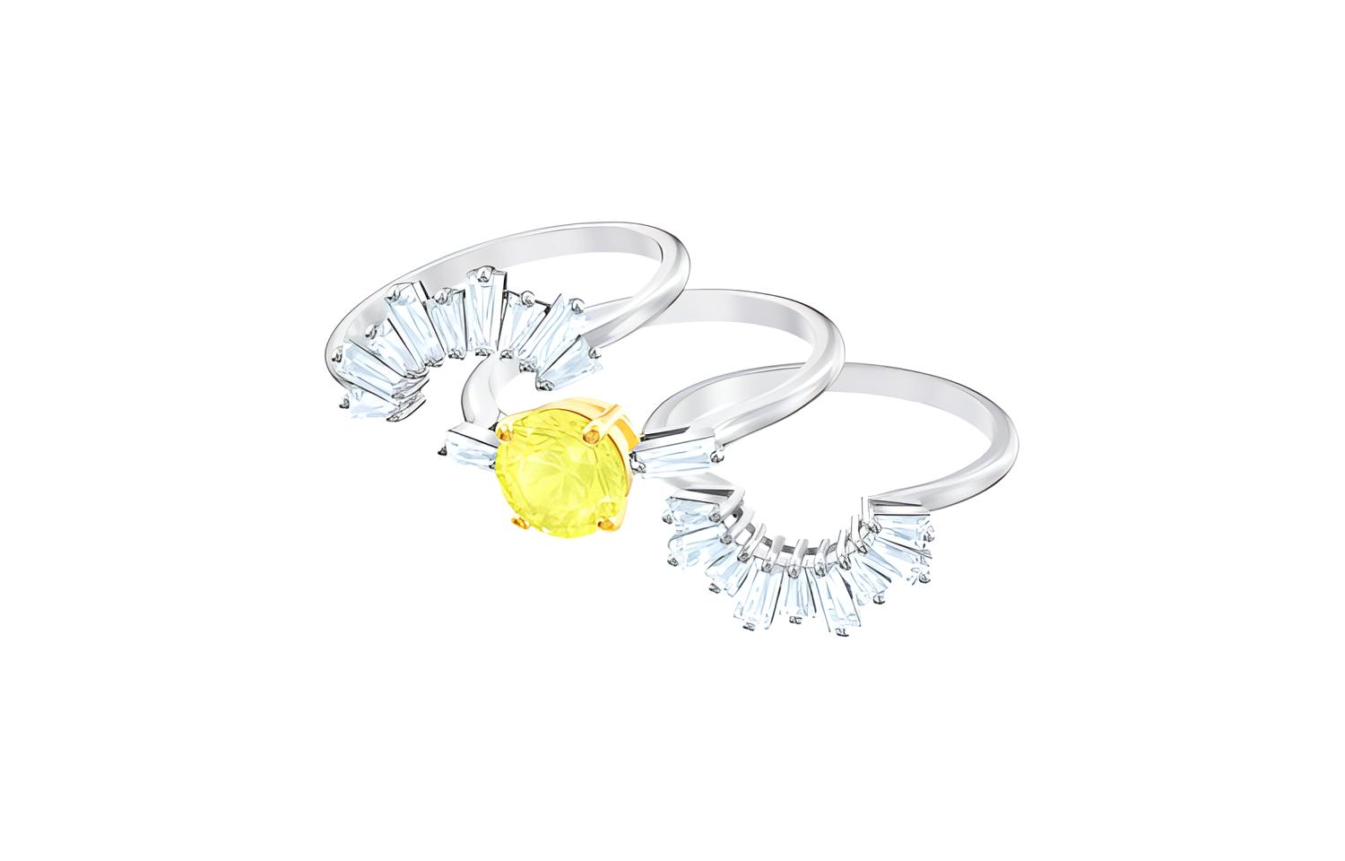 Женское кольцо Swarovski Sunshine (серебристое) — фото 3