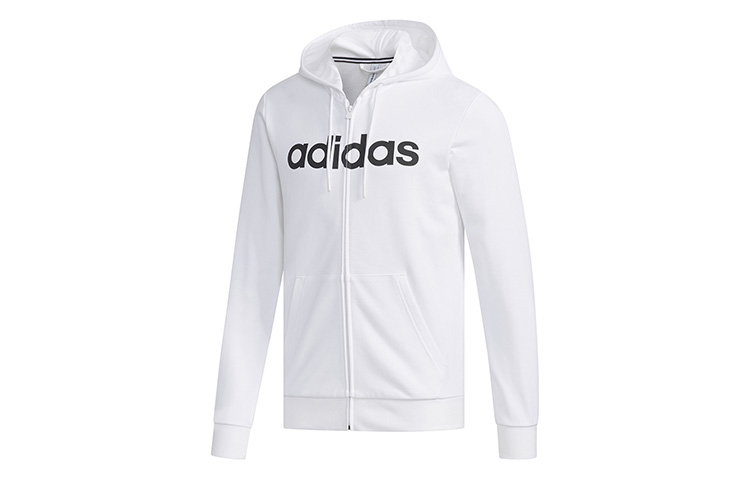 Adidas, jacket with hood, white sports suit