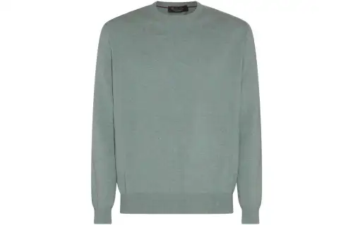 Loro Piana Sweaters Men's Green Crew Neck Moderate Other