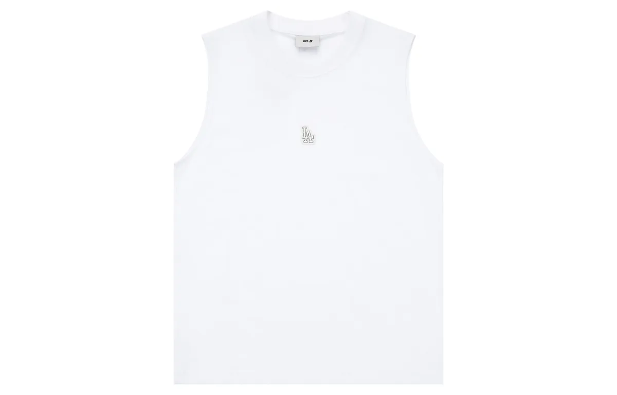 MLB Los Angeles Dodgers Tank Tops Unisex White Moderate Straight Fit