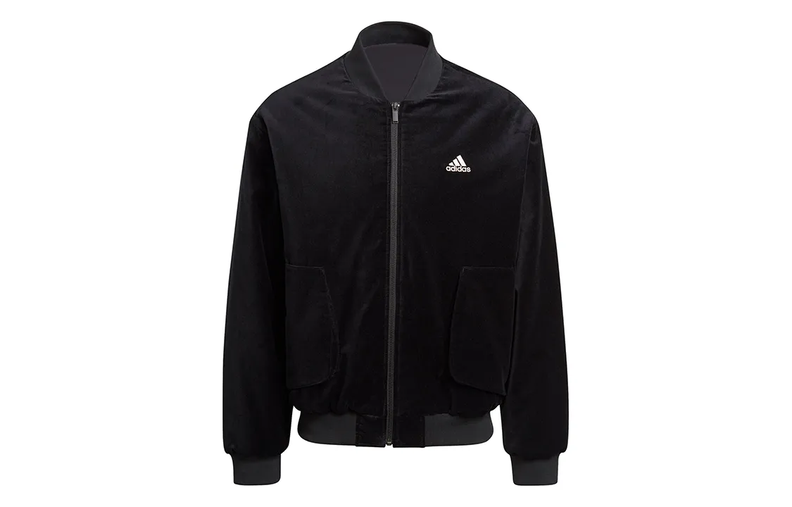 Adidas Jackets Men's Black Baseball Collar Moderate Other
