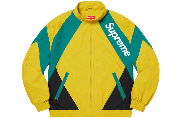 Куртка Supreme SS20 Week 1 Paneled Track Jacket (желтая) — фото 1