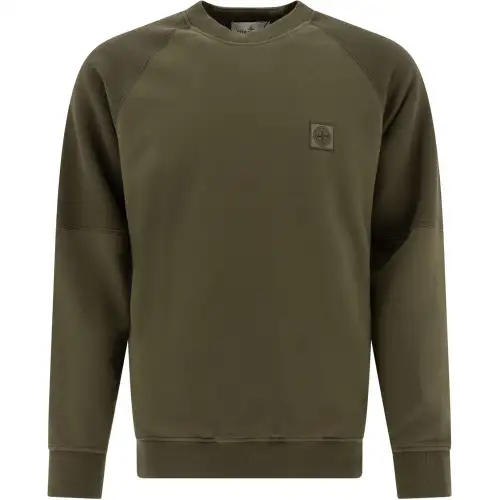 STONE ISLAND Logo Patch Crewneck Sweatshirt