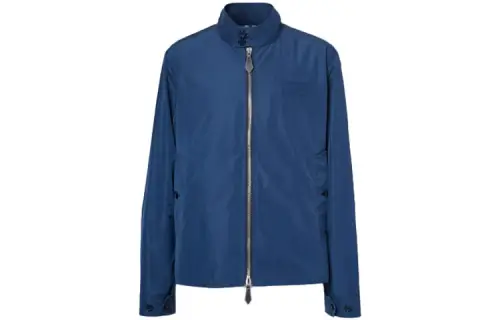 Burberry Jackets Men's Ink Blue Stand Collar Moderate Other