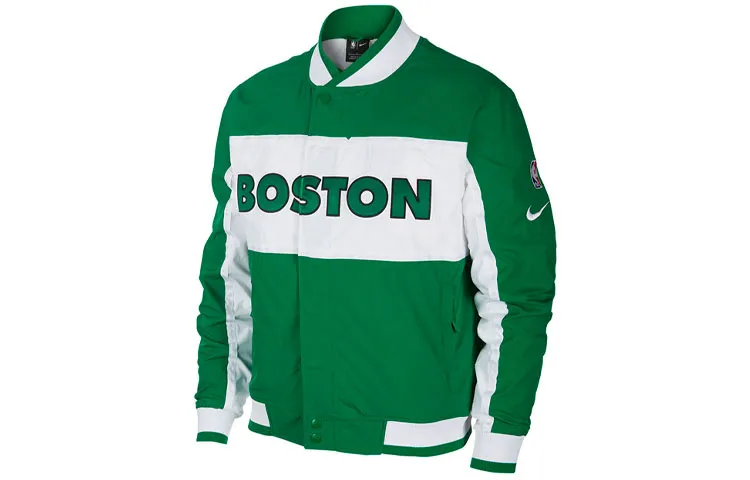 Nike Jackets Men's Green Baseball Collar Moderate Pilot