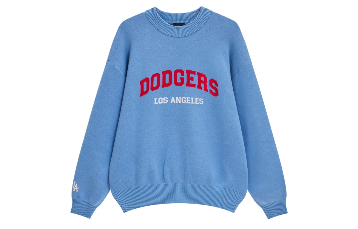 MLB Preppy Knitwear Unisex Sky Blue (Suggestion: Consider 1 Size Down) Crew Neck Moderate