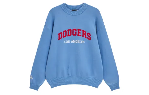 MLB Preppy Knitwear Unisex Sky Blue (Suggestion: Consider 1 Size Down) Crew Neck Moderate