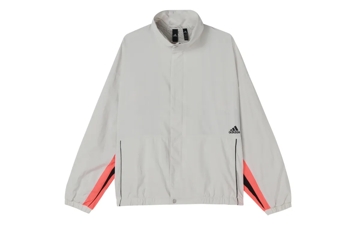 Adidas Jackets Men's White Stand Collar Moderate Other