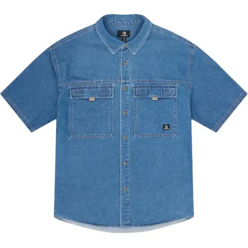 Converse Shirts Men's Blue Lapel Moderate