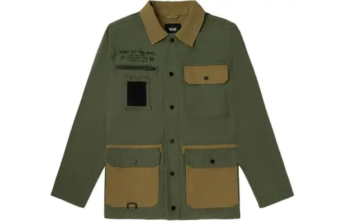 Vans Jackets Men's Army Green Lapel Moderate Workwear