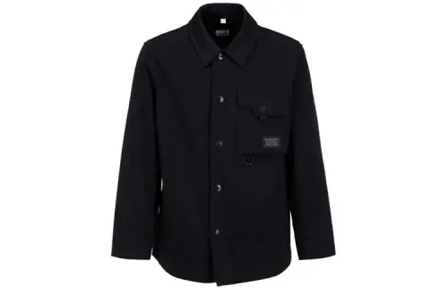 Burberry Jackets Men's Black Lapel Moderate Other