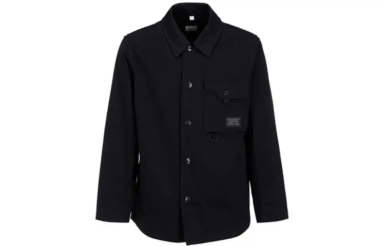 Burberry Jackets Men's Black Lapel Moderate Other