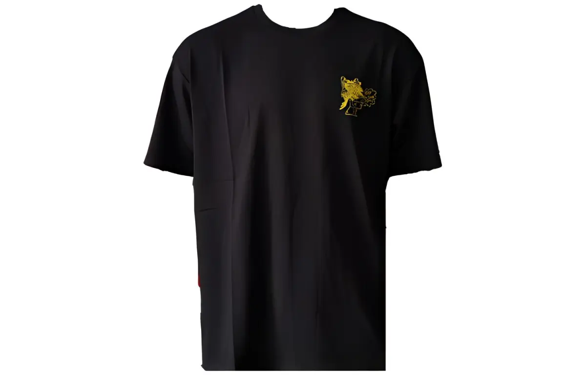 Vans T-Shirts Men's Black Crew Neck Moderate Straight Fit