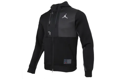 Jordan Jackets Men's Black Hooded Moderate Other