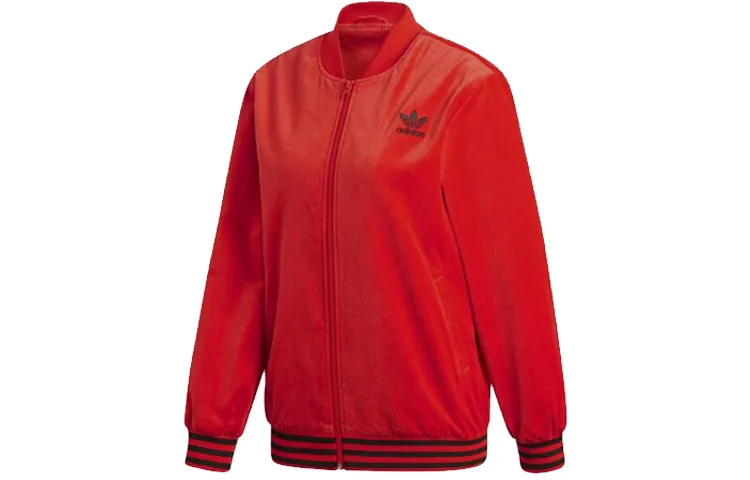 Adidas Originals Vday Jackets Women's Red Baseball Collar Moderate Other