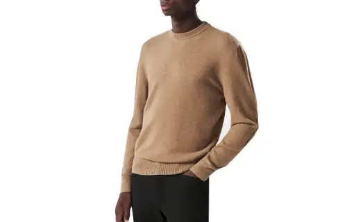 HERMES Sweaters Men's Brown Crew Neck Moderate Other