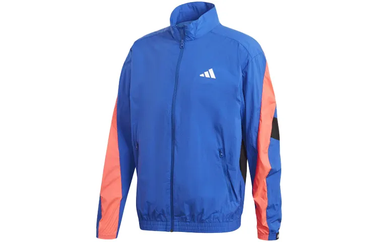 Adidas Jackets Men's Blue Stand Collar Moderate Other