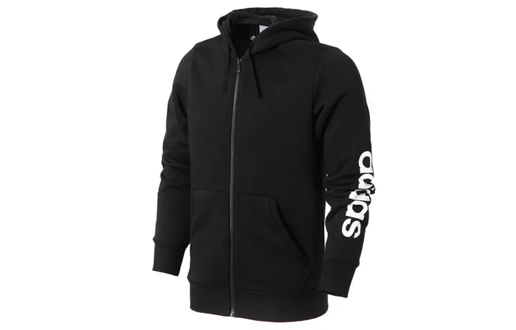 Adidas Jackets Men's Black Hooded Moderate Other