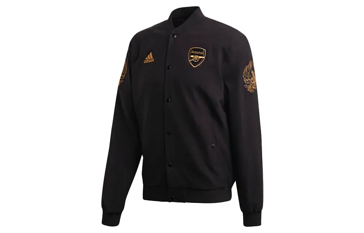 Adidas Arsenal Jackets Men's Black Baseball Collar Moderate Other