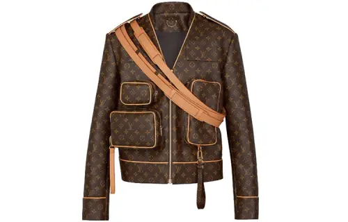 Louis Vuitton Monogram faux-leather jacket