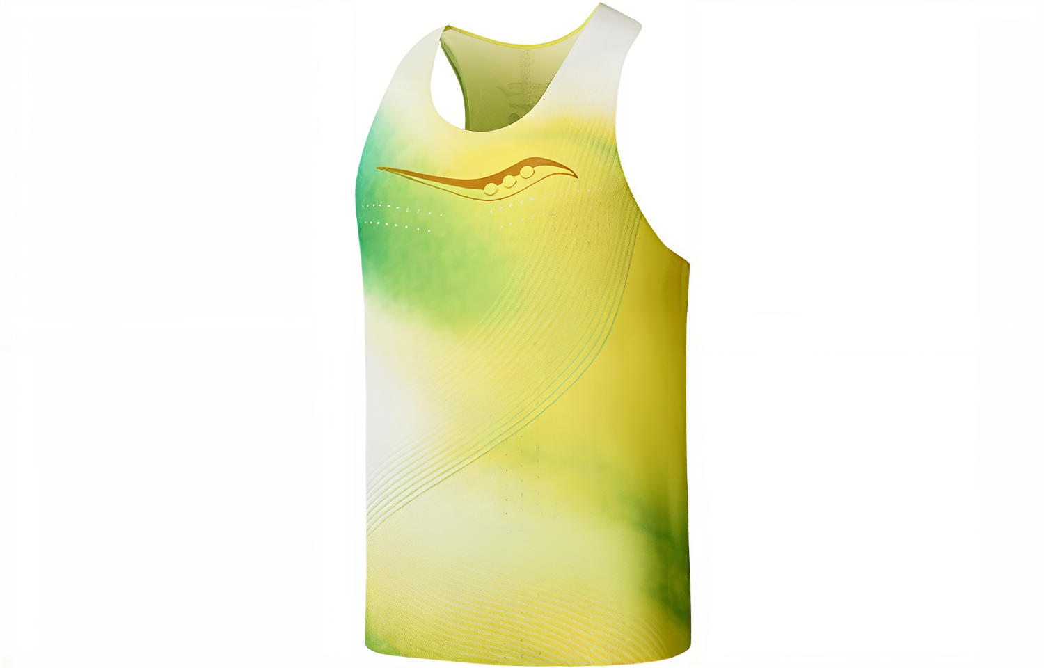 Saucony Running Tank Top Men’s Dazzling Color Yellow Green Combo