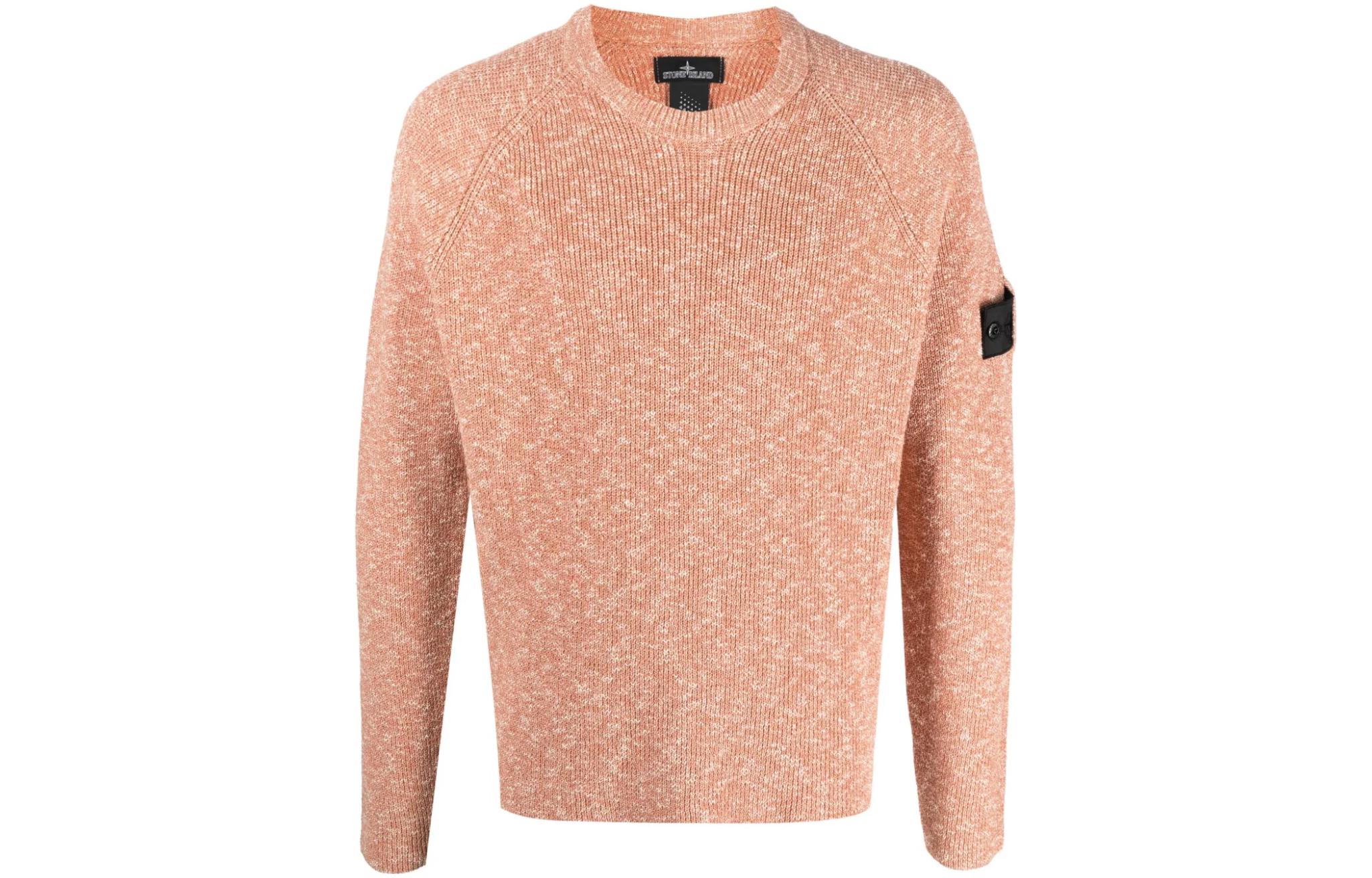 STONE ISLAND Sweaters Men's Orange Crew Neck Moderate Other