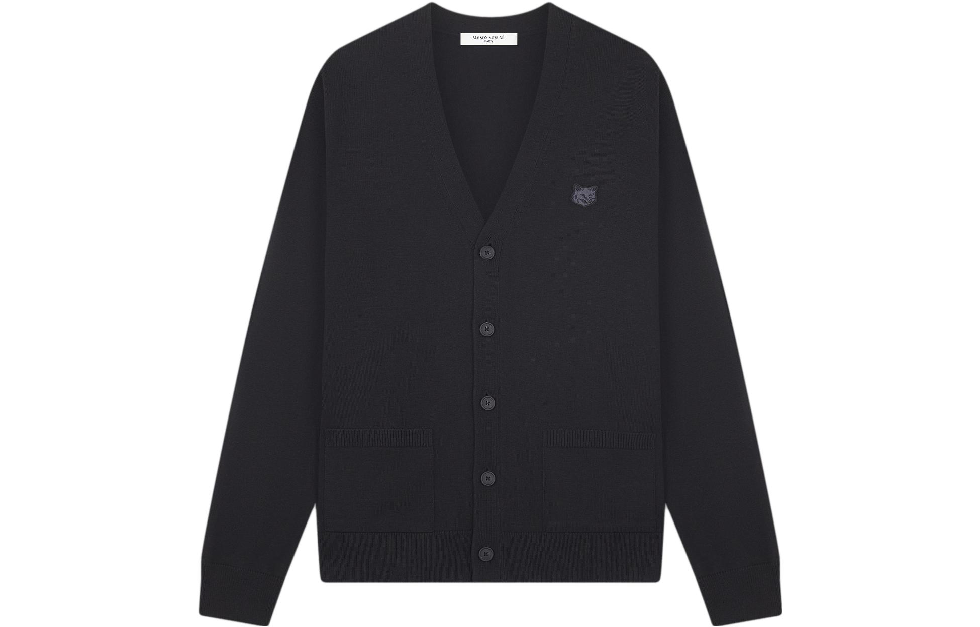 Мужской кардиган Maison Maison Kitsune FW23 V (черный)