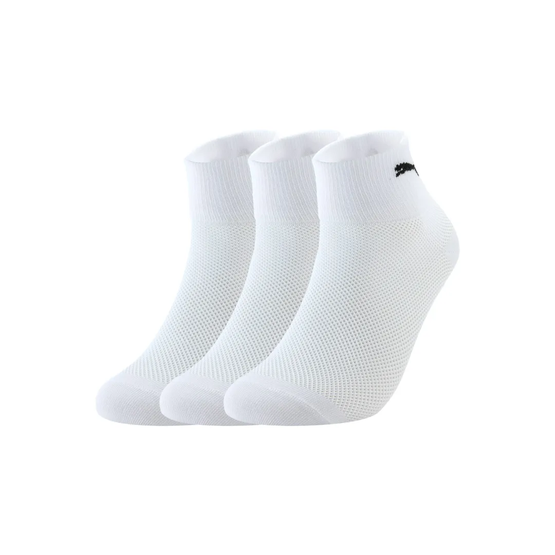 PUMA QUARTER Ankle Socks Unisex 3 Pack White