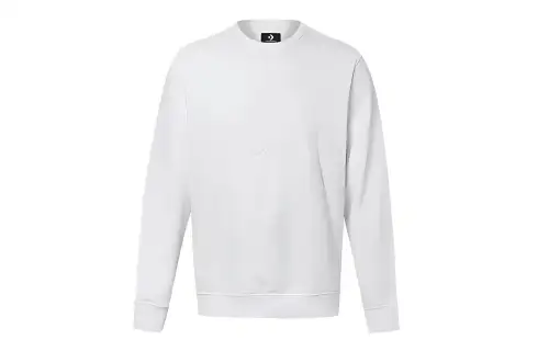Converse Sweatshirts Men's White Crew Neck Moderate Regular