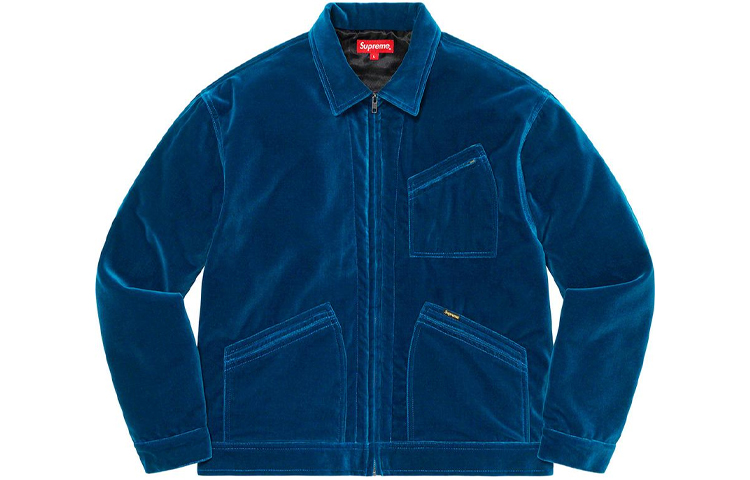 Supreme FW20 Week 12 Velvet Work Jacket Velvet American trendy jacket for men and women.
