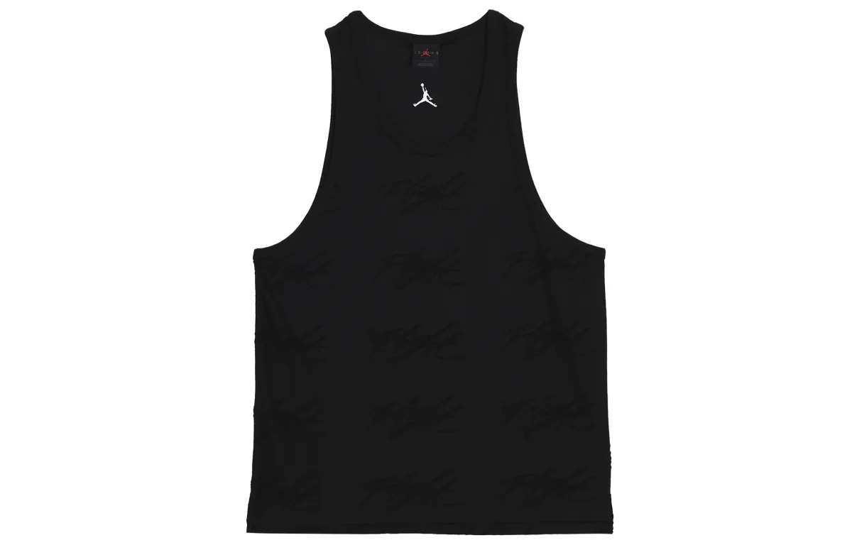 Jordan Tank Tops Men's Black Crew Neck Moderate Straight Fit