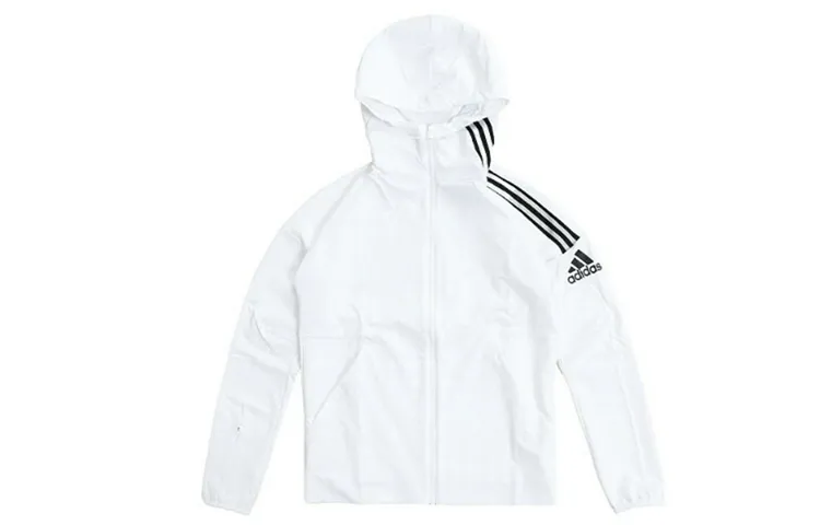 Adidas Jackets Men's White Stand Collar Moderate Other