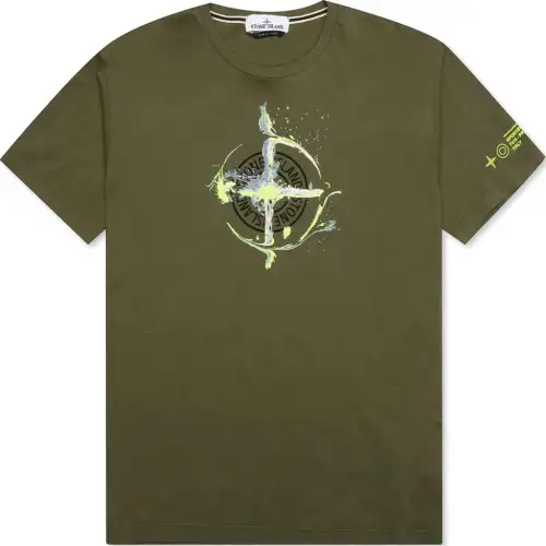 STONE ISLAND T Shirt Men's Olive Green