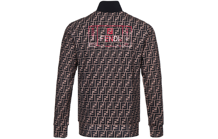 Мужская куртка Fendi FF (темно-коричневая)