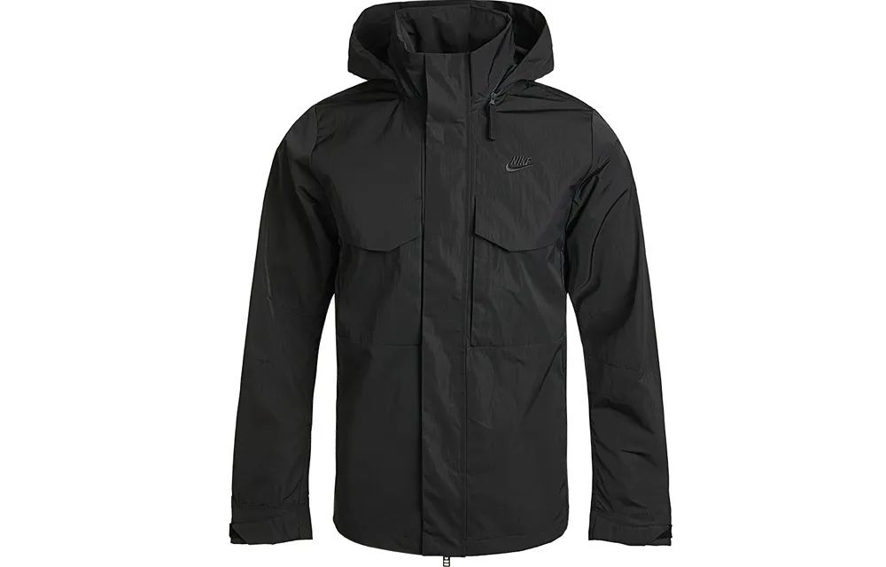 Nike Jackets Men's Black Hooded (Detachable) Moderate