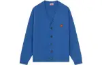 KENZO Sweaters Men's Blue V Neck Moderate Cardigan