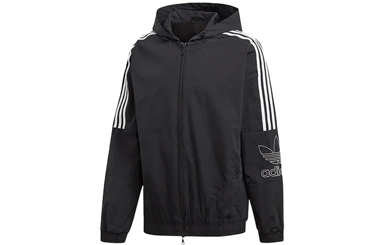 Adidas Originals Jackets Men's Black Hooded Moderate Other