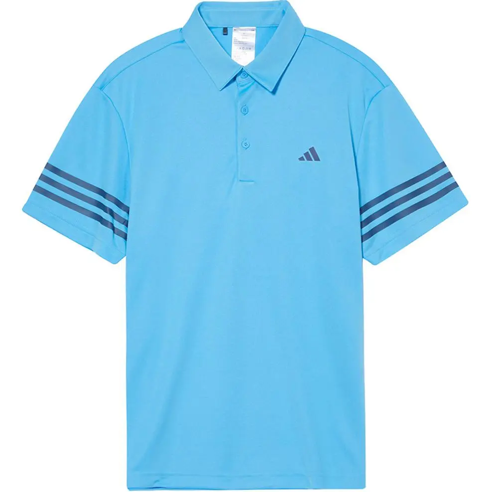 Adidas Polo Shirts Men's Blue Polo Collar Moderate Straight Fit