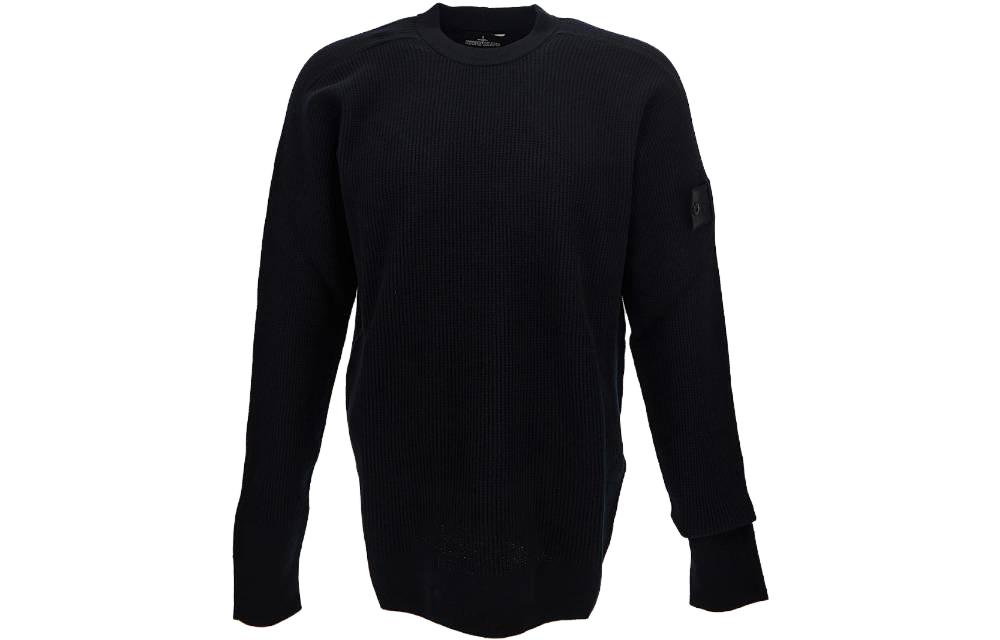 STONE ISLAND Knitwear Men's Black Crew Neck Moderate