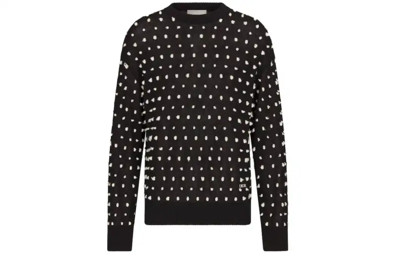 DIOR Knitwear Men's Black Crew Neck Moderate Other