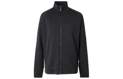Burberry Jackets Men's Black Stand Collar Moderate Other
