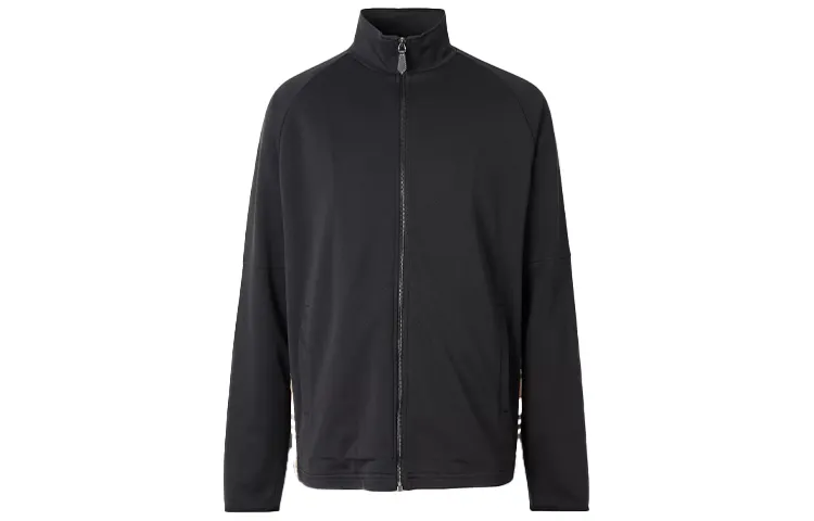 Burberry Jackets Men's Black Stand Collar Moderate Other
