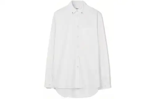 Burberry Shirts Men's White Lapel Moderate