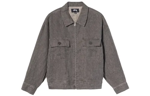 Stussy Boxy Linen Zip Jacket