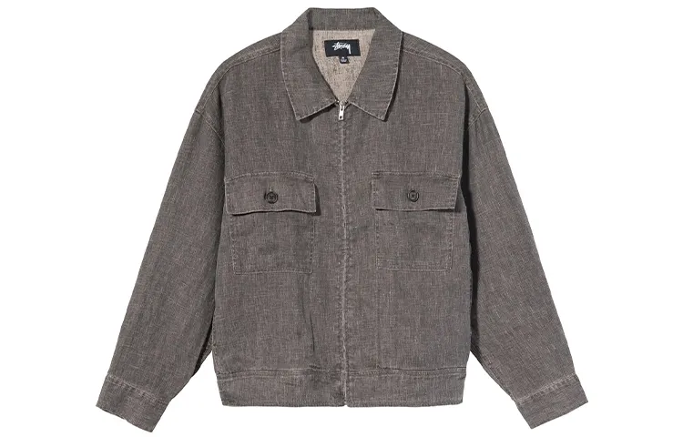 Stussy Boxy Linen Zip Jacket