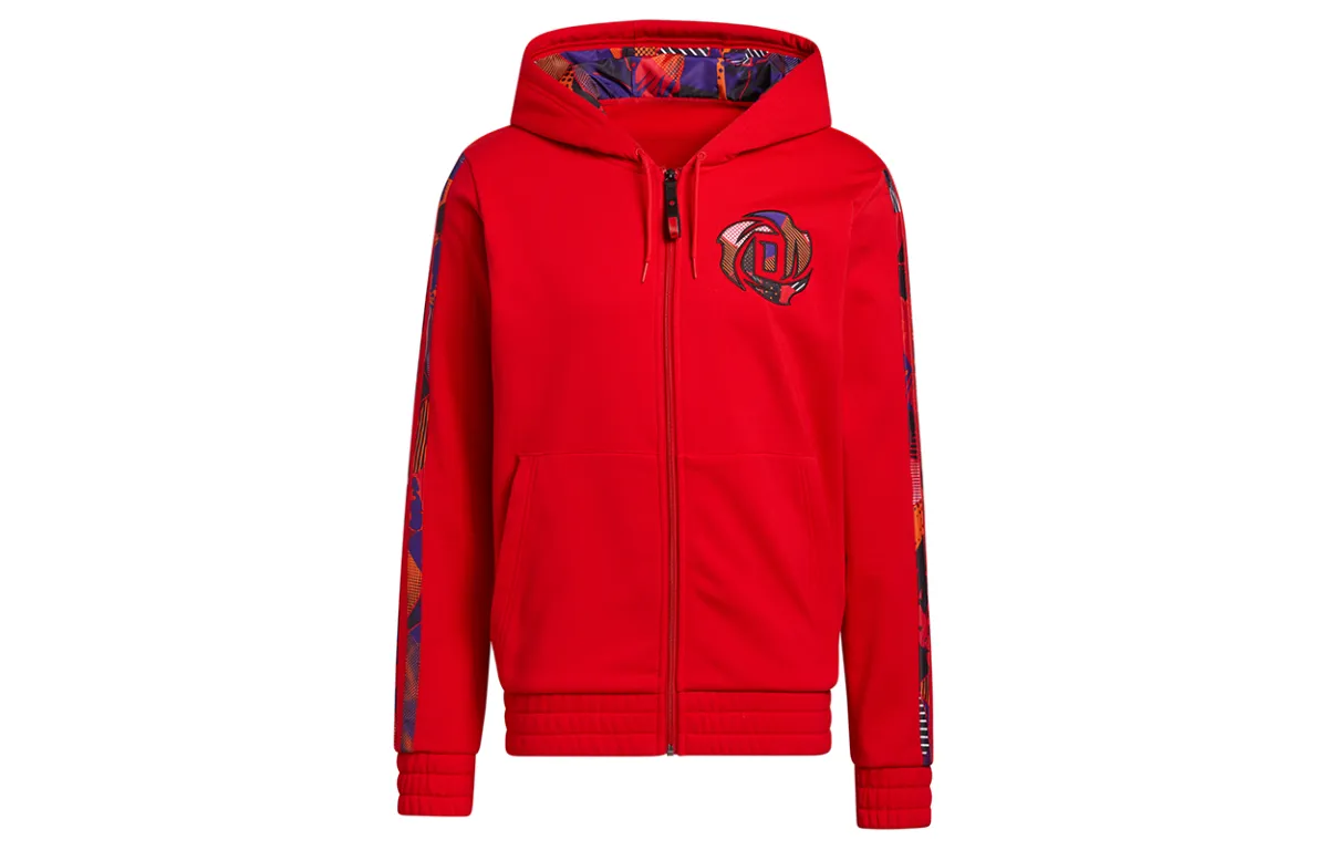 Adidas Jackets Men's Scarlet Hooded (Non-detachable) Moderate Straight Fit