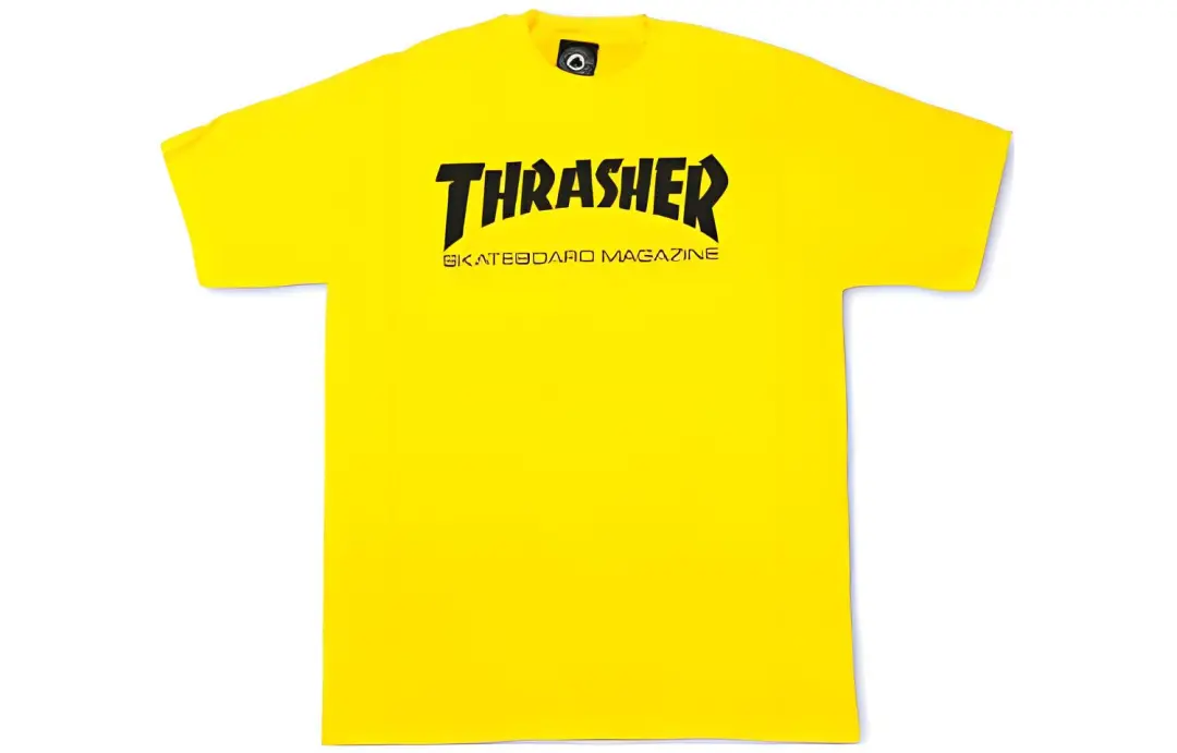 Thrasher Flame T Shirt Unisex Yellow US Version