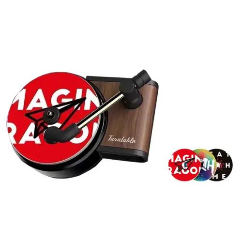 LOVEYOU PAI Car Air Outlet Rotating Retro Vinyl Record Player Perfume Diffuser Car Aromatherapy Universal Type